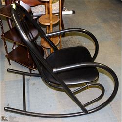 BLACK METAL ROCKING CHAIR