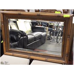 ESTATE BAMBOO STYLE WOOD FRAMED MIRROR