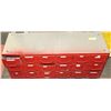 Image 1 : NAIL ORGANIZER CONTAINER 34" LONGX14"TALL RED