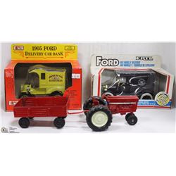 FLAT OF 2 DIE CAST CARS IN BOXES & DIE CAST