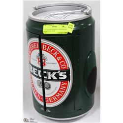 VINTAGE BECKS BEER CAN RADIO & CASSETTE PLAYER