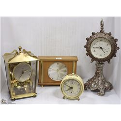 FLAT OF ASSORTED ESTATE CLOCKS UNTESTED