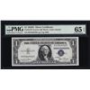 Image 1 : 1935D $1 Silver Certificate Note Narrow PMG Gem Uncirculated 65EPQ