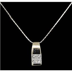 14KT White Gold 0.25ctw Diamond Pendant with Chain