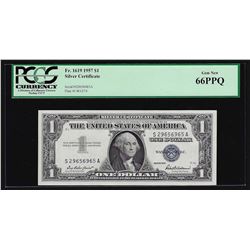 1957 $1 Silver Certificate Note PCGS Gem New 66PPQ
