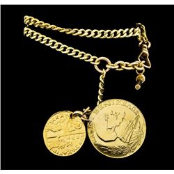 18KT Yellow Gold Medallion Watch Fob
