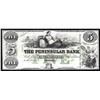Image 1 : 1800s $5 The Peninsular Bank Obsolete Bank Note