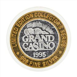.999 Silver Grand Casino $10 Casino Gaming Token Limited Edition
