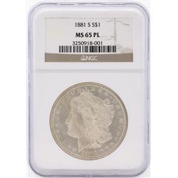 1881-S $1 Morgan Silver Dollar Coin NGC MS65PL