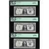 Image 1 : (3) Sequential 1957 $1 Silver Certificate Notes PCGS Gem New 66PPQ