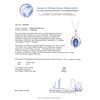 Image 3 : Platinum 5.40ct Sapphire and Diamond Pendant with Chain