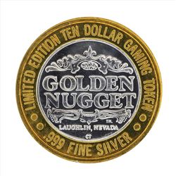 .999 Silver Golden Nugget Laughlin $10 Casino Gaming Token Limited Edition