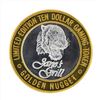 Image 2 : .999 Silver Golden Nugget Laughlin $10 Casino Gaming Token Limited Edition