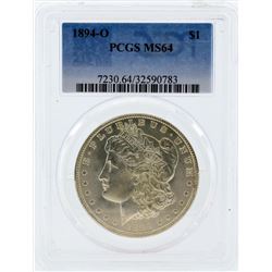 1894-O $1 Morgan Silver Dollar Coin PCGS MS64
