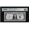 Image 1 : 1935D $1 Silver Certificate Note Narrow PMG Gem Uncirculated 66EPQ