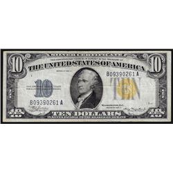 1934A $10 Silver Certificate WWII Emergency North Africa Note