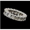 Image 2 : 14KT White Gold 7.65ctw Diamond Eternity Band