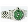 Image 4 : Rolex Mens Stainless Steel Emerald and Diamond Datejust Wristwatch