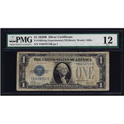 1928B $1 Silver Certificate Funny Back Experimental Note PMG F12