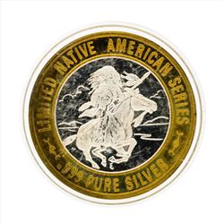 .999 Silver Native American $10 Casino Gaming Token Limited Edition