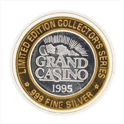 .999 Silver Grand Casino $10 Casino Gaming Token Limited Edition