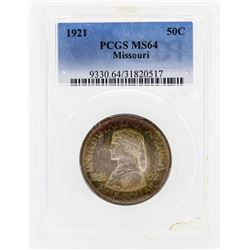 1921 Missouri Commemorative Half Dollar Coin PCGS MS64