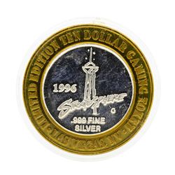 .999 Silver Stratosphere $10 Casino Gaming Token Limited Edition