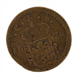 1676 Sweden Large Copper Coin