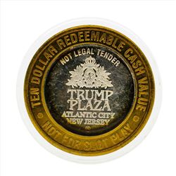 .999 Silver Trump Plaza $10 Casino Gaming Token Limited Edition