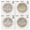 Image 1 : Lot of (4) 1952-1955 Canada $1 Silver Coins