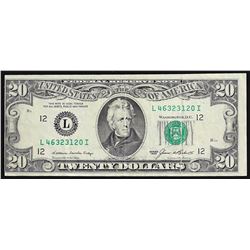 1985 $20 Federal Reserve Note Tripple ERROR Gutter Fold Misalignment Inking