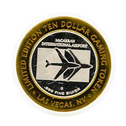 .999 Silver McCarran International Airport $10 Casino Gaming Token Limited Editi