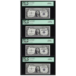 (4) Sequential 1935H $1 Silver Certificate Notes PCGS Choice New 63PPQ