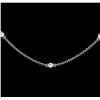 Image 2 : 18KT White Gold 0.62ctw Diamond Necklace