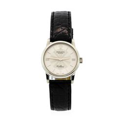 Ladies Rolex Cellini 18K White Gold Watch with Quartz Movement