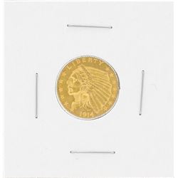 1914-D $2 1/2 Indian Head Quarter Eagle Gold Coin