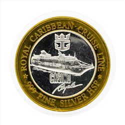 .999 Silver Royal Caribbean Cruise Line $10 Casino Gaming Token Limited Edition