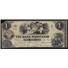 Image 1 : 1854 $1 The Bank of Washtenaw Obsolete Currency Note
