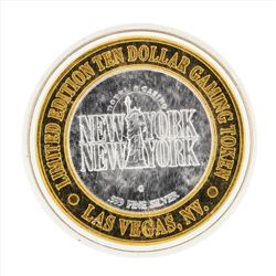 .999 Silver New York New York $10 Casino Gaming Token Limited Edition