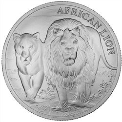 2016 1 oz Congo Silver African Lion BU Coin