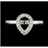 Image 1 : 14KT White Gold 0.15ctw Diamond Ring