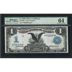 1899 $1 Black Eagle Silver Certificate Note PMG CU64