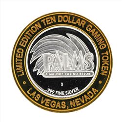 .999 Silver Palms A Maloof Casino Resort $10 Casino Gaming Token Limited Edition