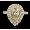 Image 1 : 14KT Yellow Gold 2.52ctw Diamond Engagement Ring