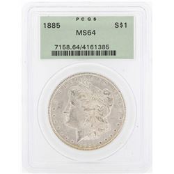 1885 $1 Morgan Silver Dollar Coin PCGS MS64