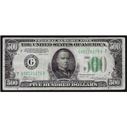 1934 $500 Federal Reserve Note Chicago