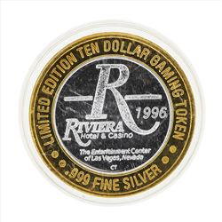 .999 Silver Riviera Hotel and Casino $10 Casino Gaming Token Limited Edition