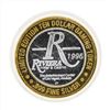 Image 1 : .999 Silver Riviera Hotel and Casino $10 Casino Gaming Token Limited Edition