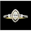 Image 1 : 14KT White Gold 0.79ctw Diamond Ring