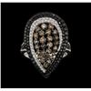 Image 1 : 18KT White and Black Gold 2.02ctw Diamond Ring